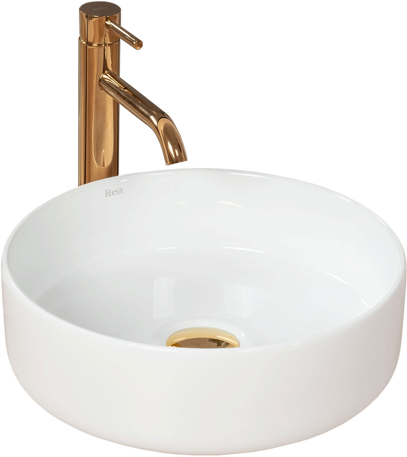 Darmowa Dostawa - Umywalka 36x36 cm okrągła biały Rea Sami REAU1891