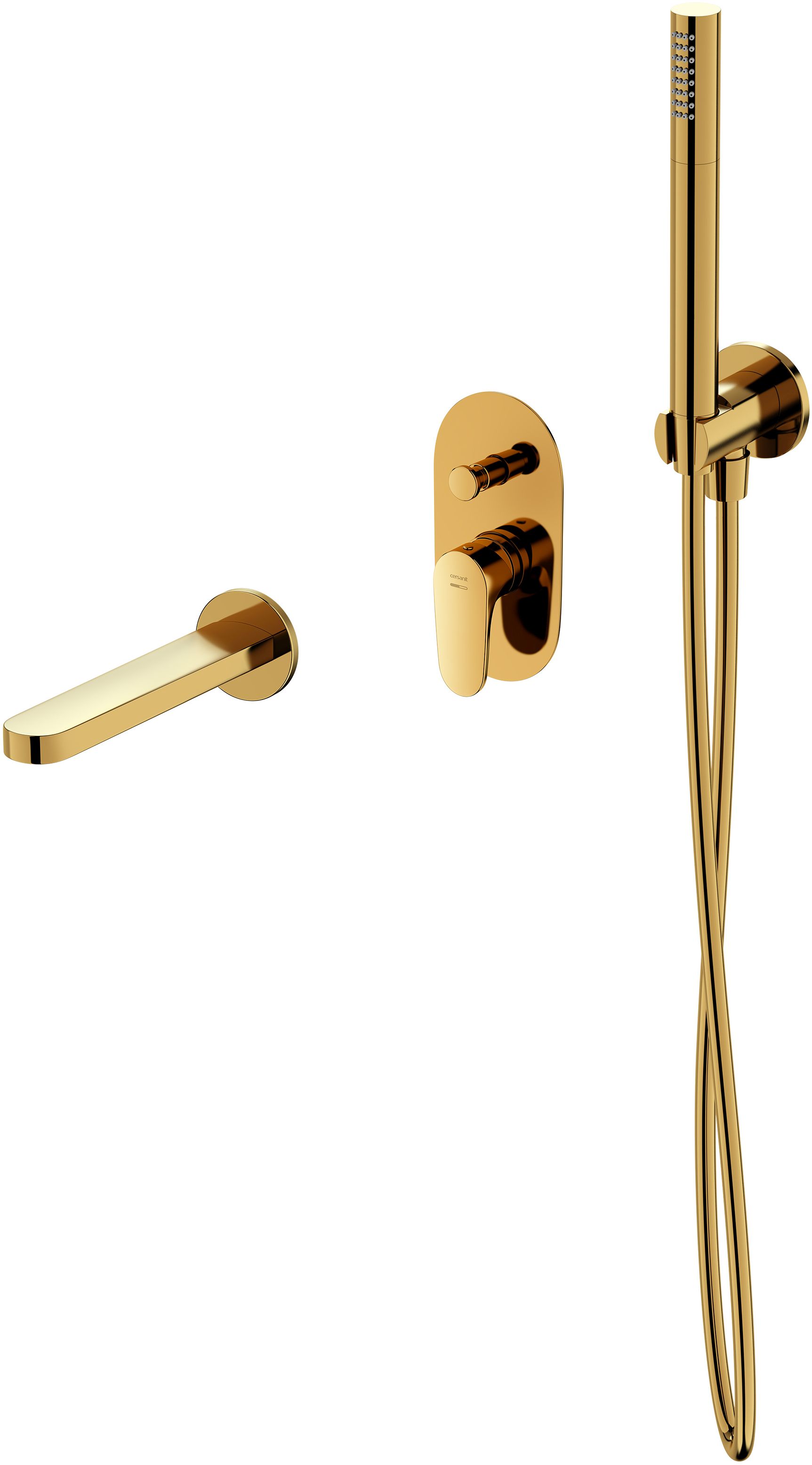 Darmowa Dostawa - Zestaw wannowo-prysznicowy podtynkowy złoty Cersanit Inverto S952045