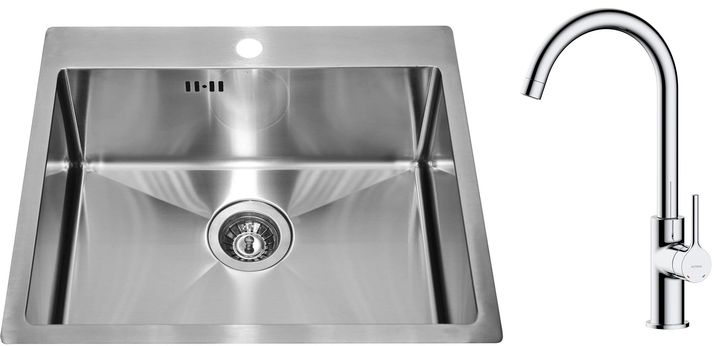 Darmowa Dostawa - Zlewozmywak z baterią stal / chrom Genesis Concept abset4884