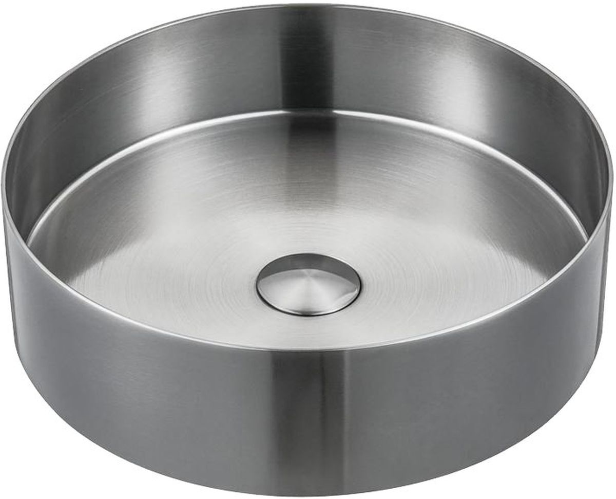 Darmowa Dostawa - Umywalka 38x38 cm okrągła nablatowa stal Sapho Aurum AU401