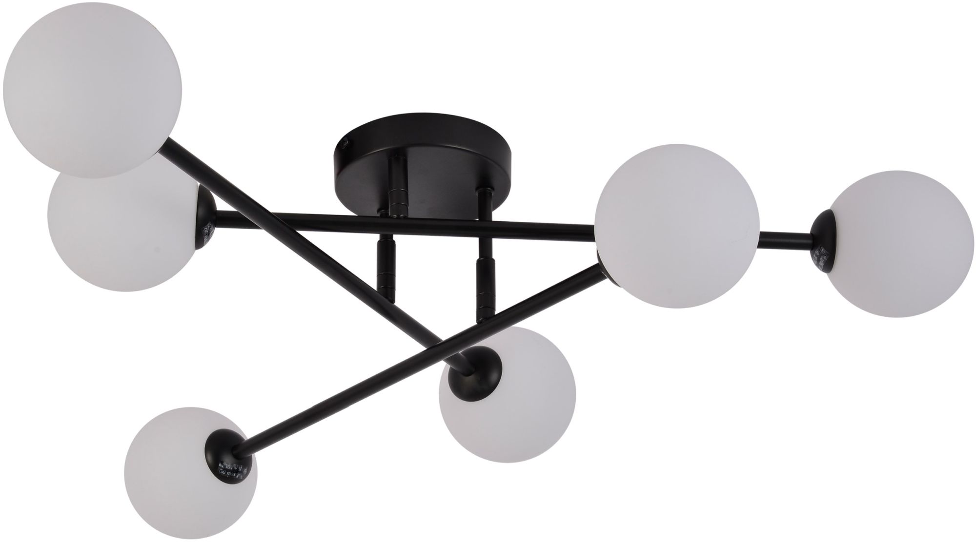 Darmowa Dostawa - Lampa podsufitowa 6x28 W biała-czarna Light Prestige Dorado LP0026CBK