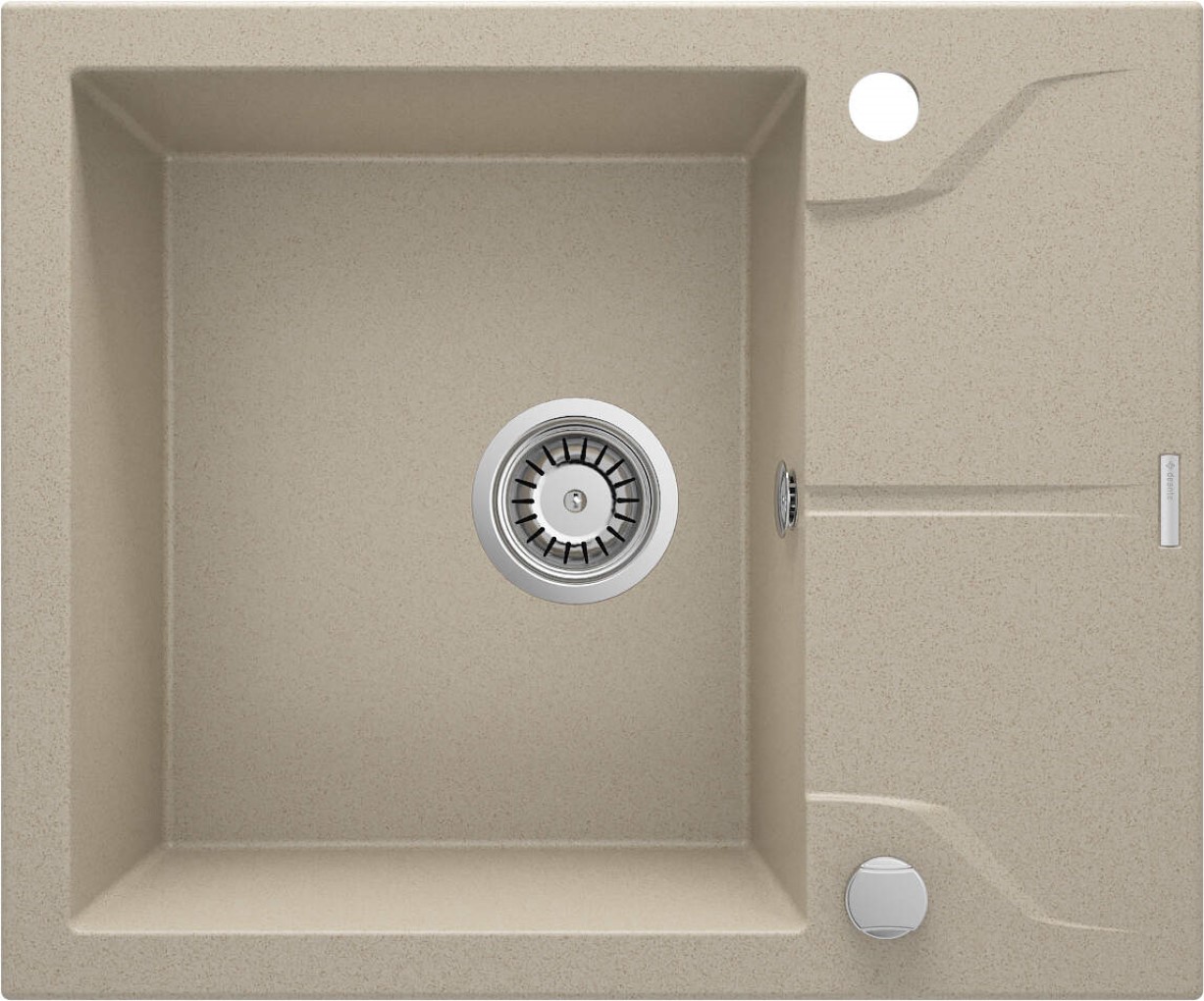 Darmowa Dostawa - Zlewozmywak granitowy 59x49 cm beżowy Deante Andante ZQN711A