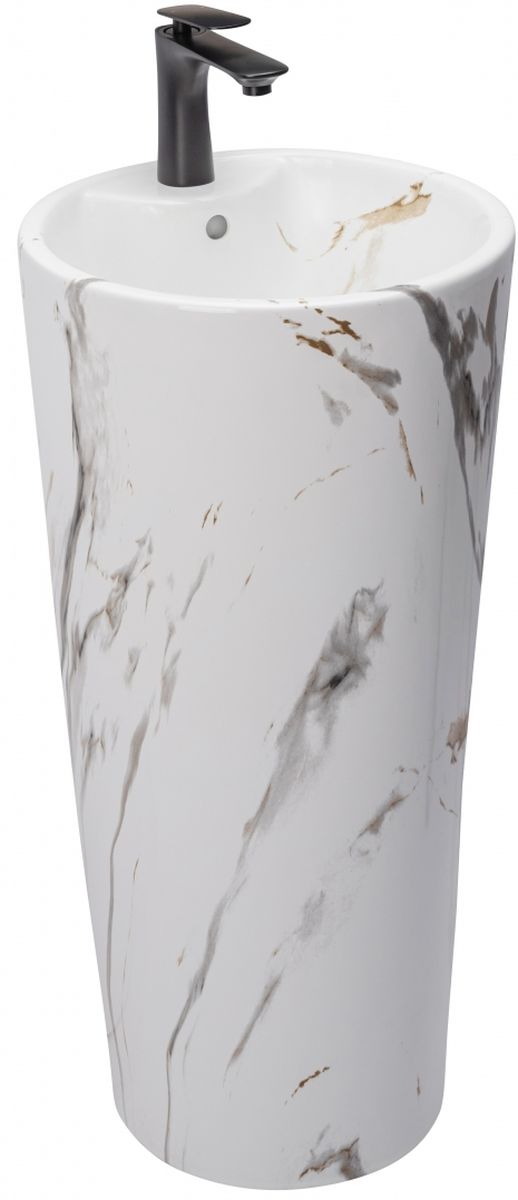 Darmowa Dostawa - Umywalka 40x40 cm okrągła dwukolorowa Rea Blanka REAU8704