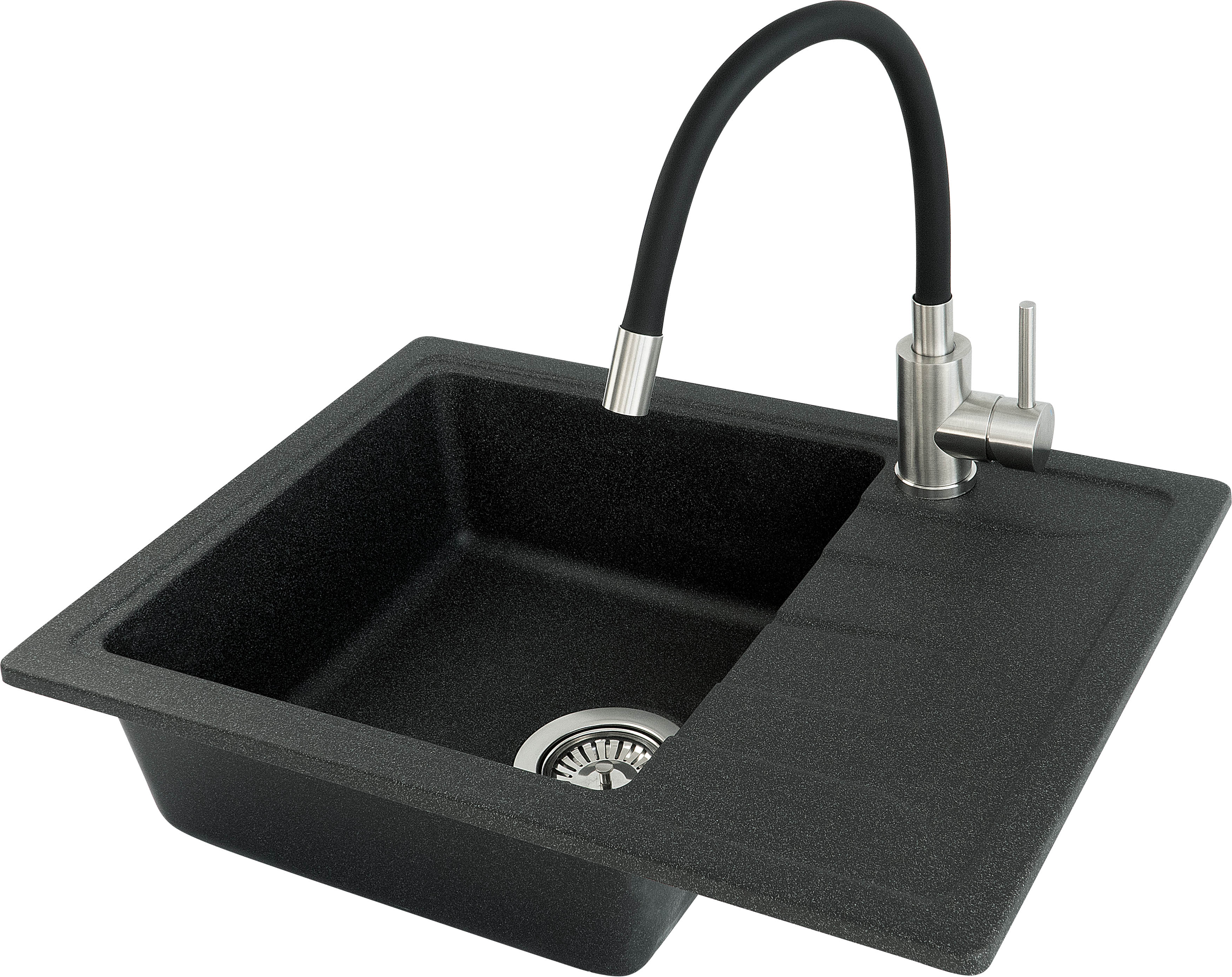 Darmowa Dostawa - Zlewozmywak z baterią grafitowy / stal Deante Adel ZLMZ211A