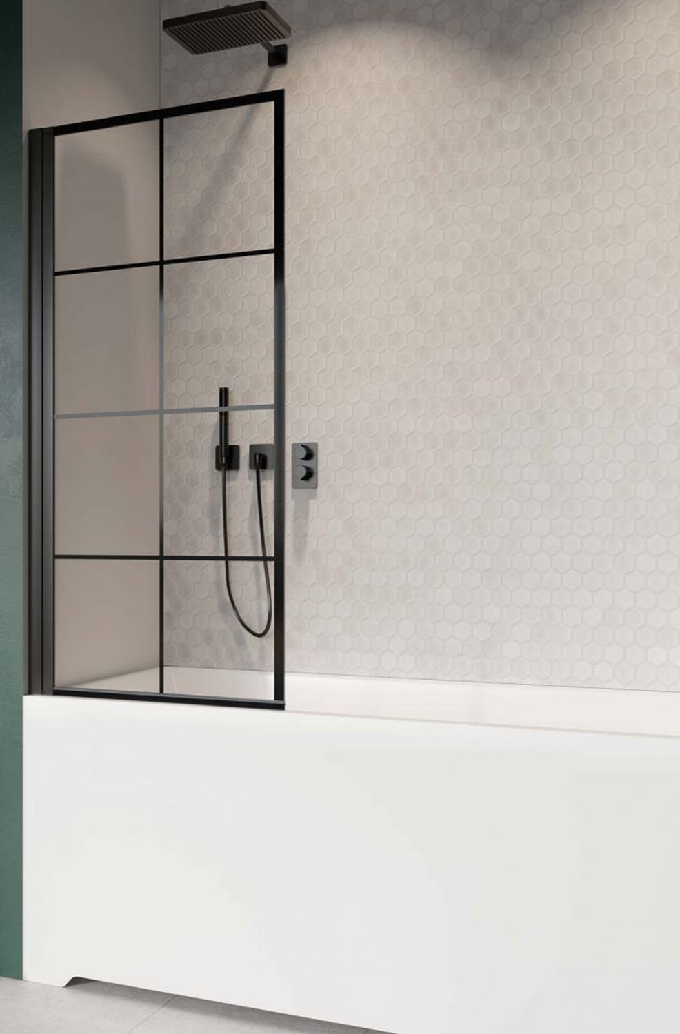 Darmowa Dostawa - Parawan nawannowy jednoczęściowy Radaway Nes Black PNJ 100110805455L