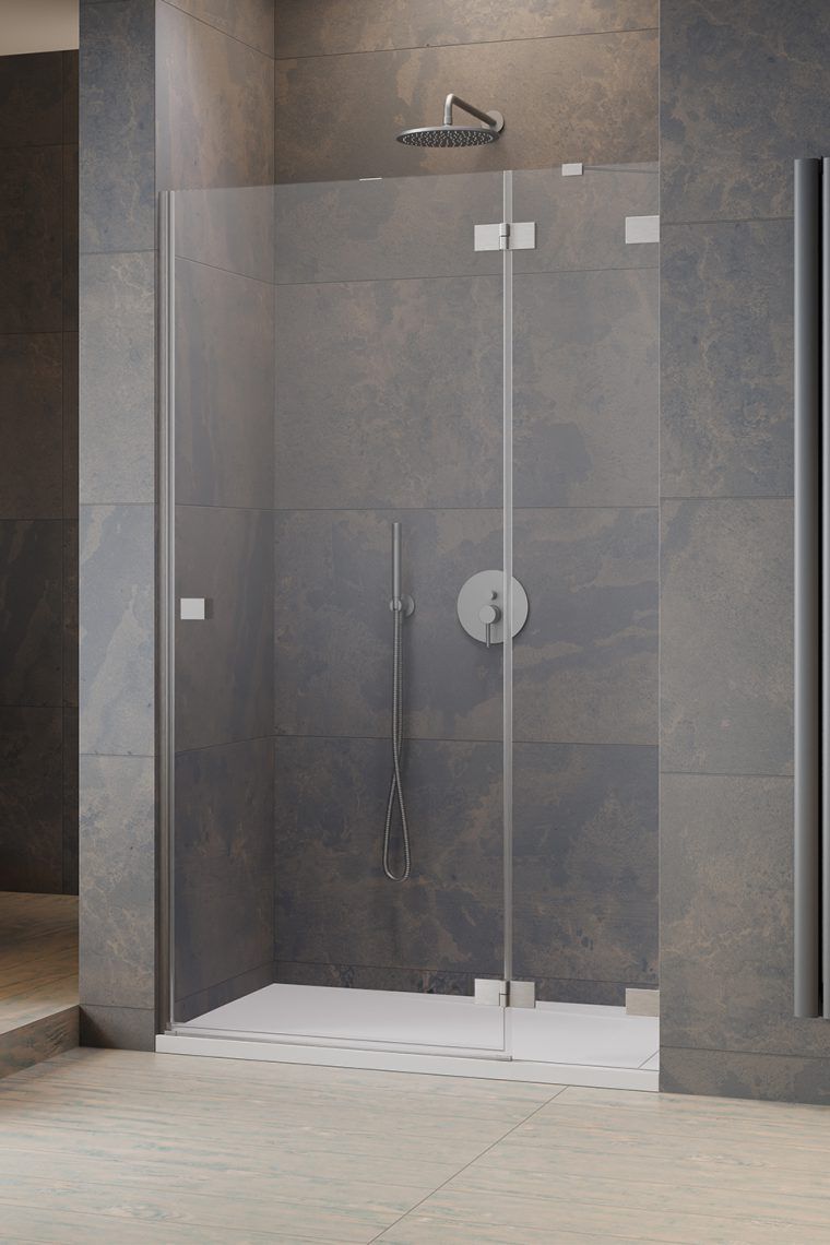 Darmowa Dostawa - Drzwi prysznicowe 100 cm uchylne Radaway Essenza Pro Brushed Nickel DWJ 100991009101R