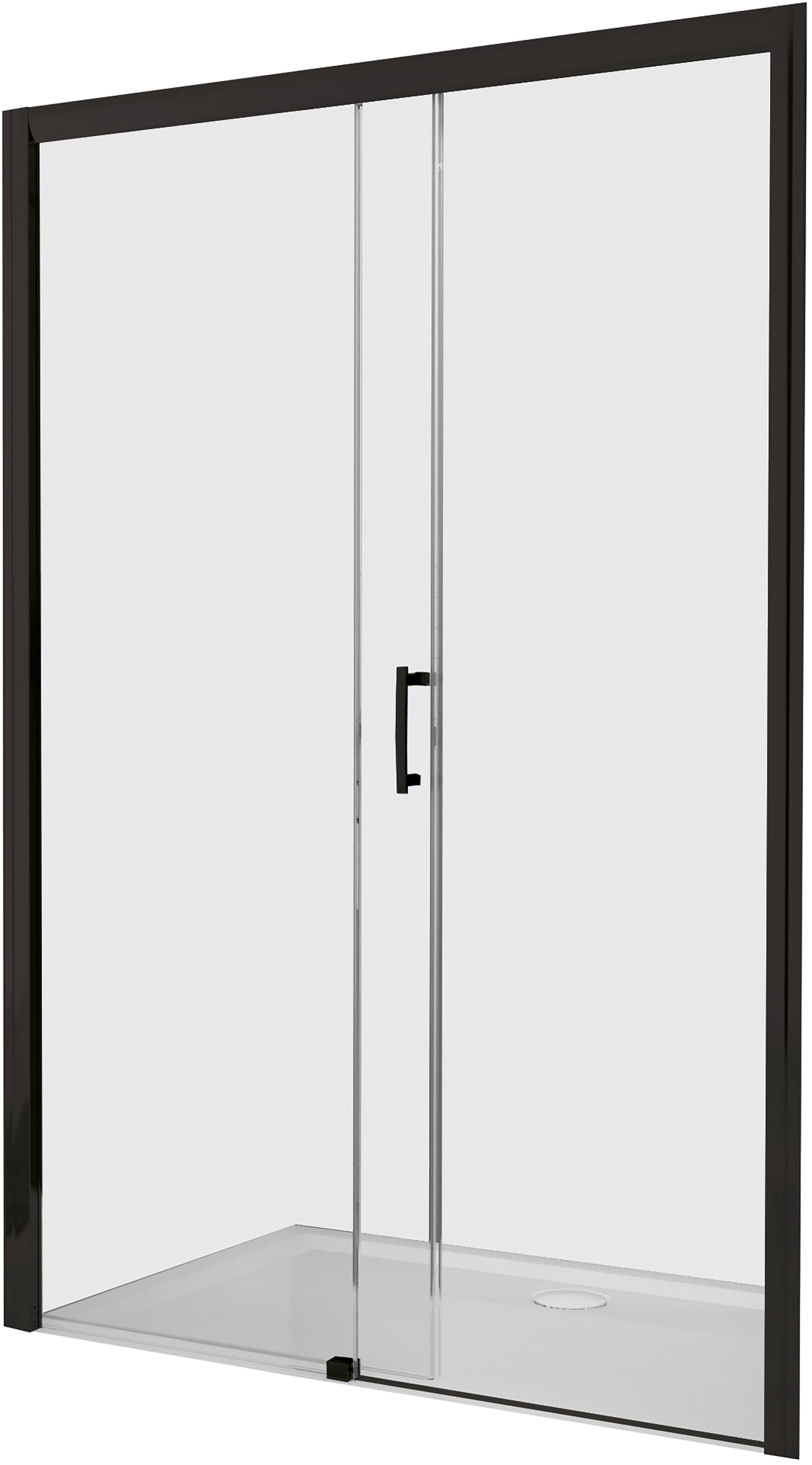 Darmowa Dostawa - Drzwi prysznicowe 130 cm rozsuwane czarny mat/szkło przezroczyste Sanplast Free Zone 600271317059401