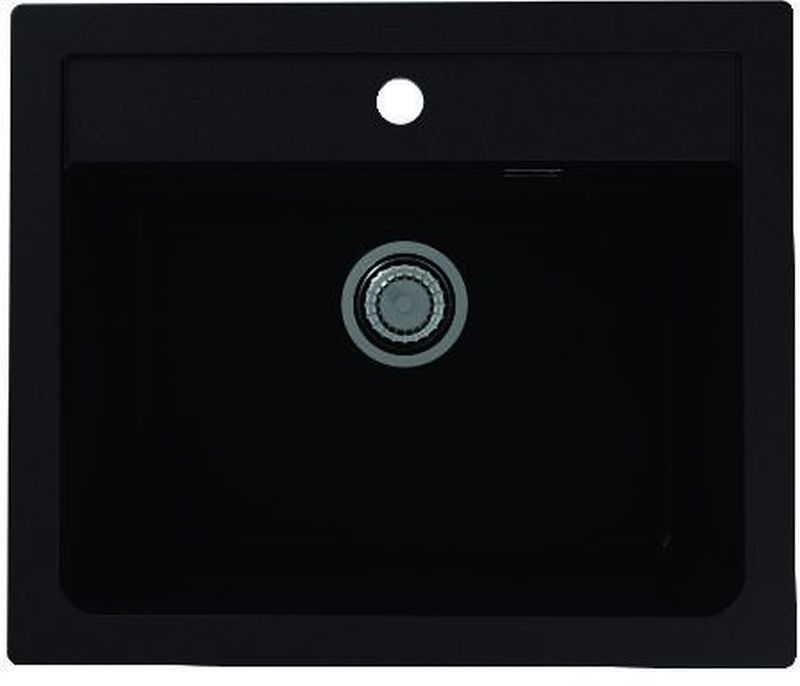 Darmowa Dostawa - Zlewozmywak granitowy 59x50 cm czarny Alveus Atrox 1131996