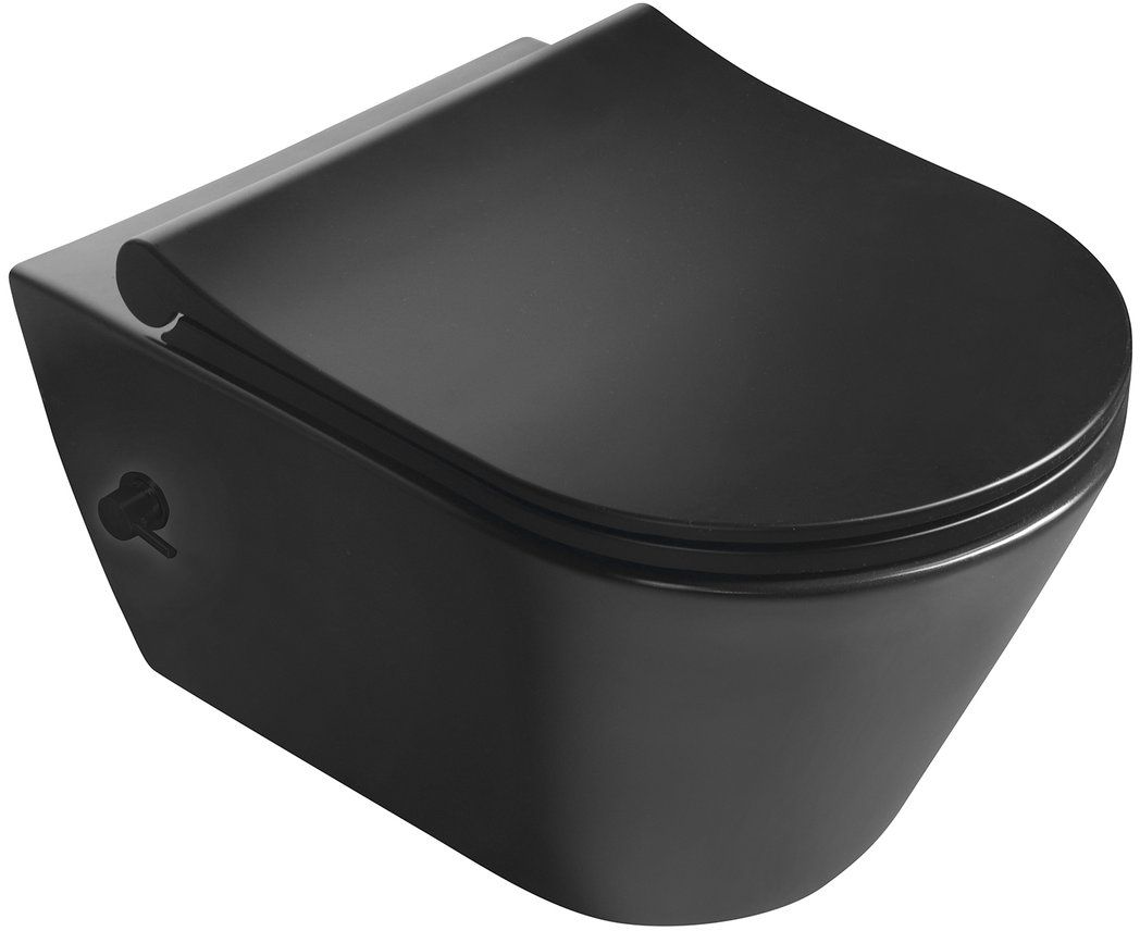 Darmowa Dostawa - Toaleta myjąca wisząca bez kołnierza czarna Sapho Avva 100315110
