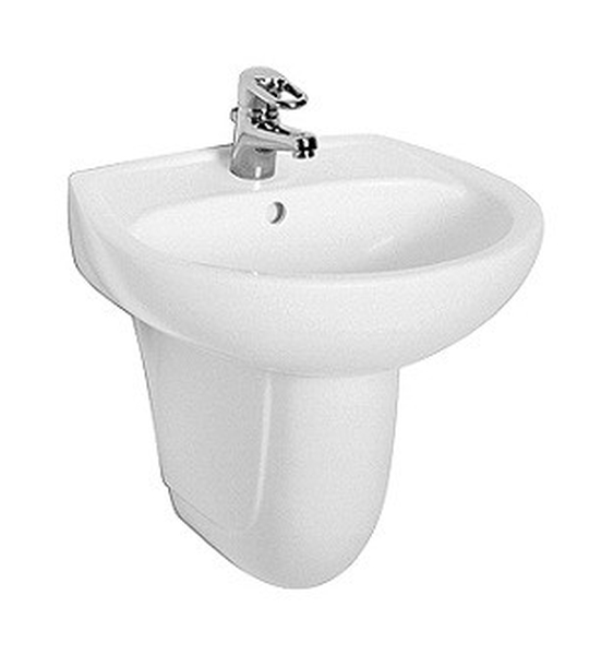 Darmowa Dostawa - Umywalka 54.5x42.5 cm półokrągła ścienna biała Koło Idol M11055000