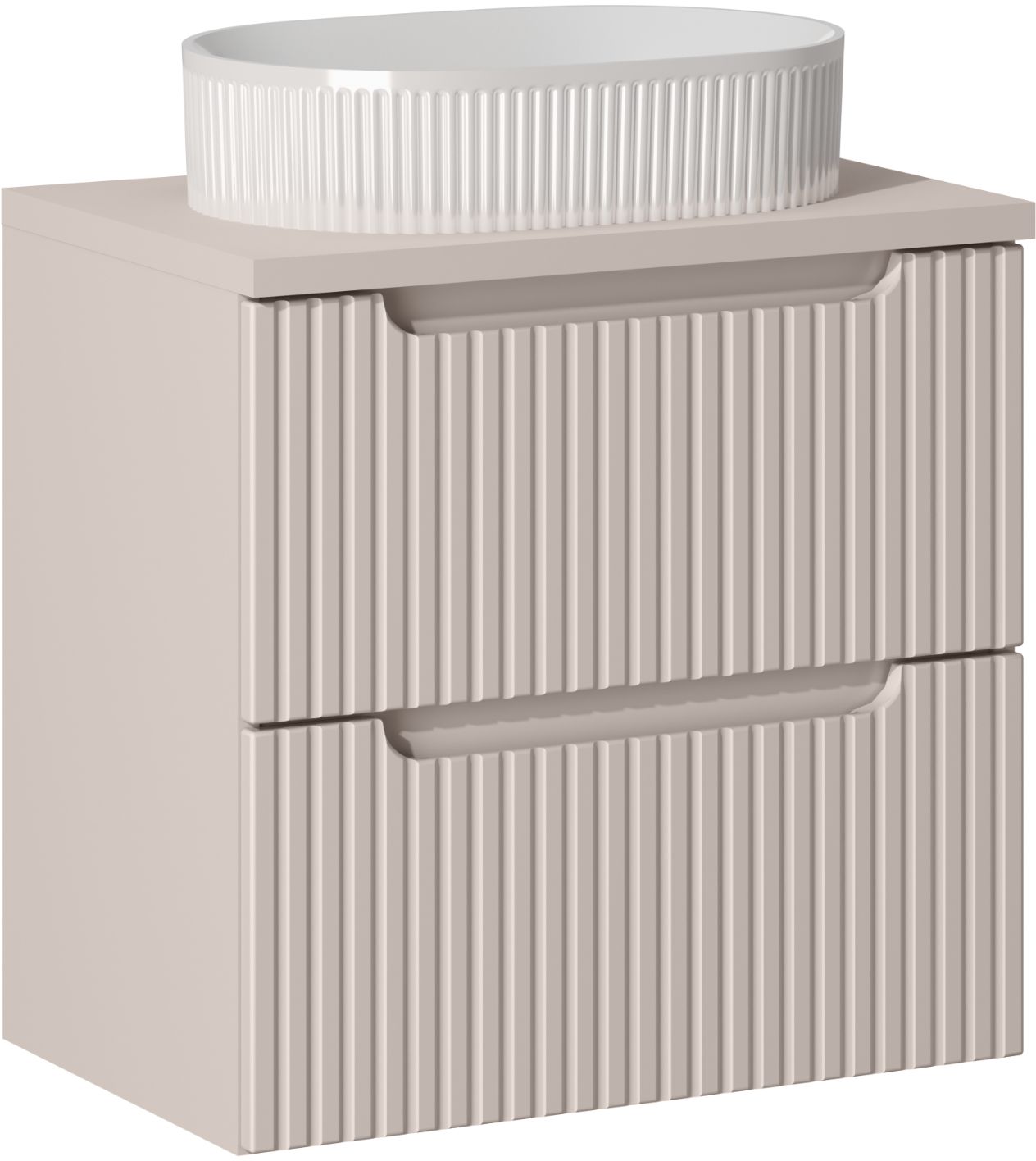 Darmowa Dostawa - Umywalka z szafką i blatem 60 cm beżową Comad Nova Cashmere SETNOCBCASHMERE60CMSUNBEYOND5W