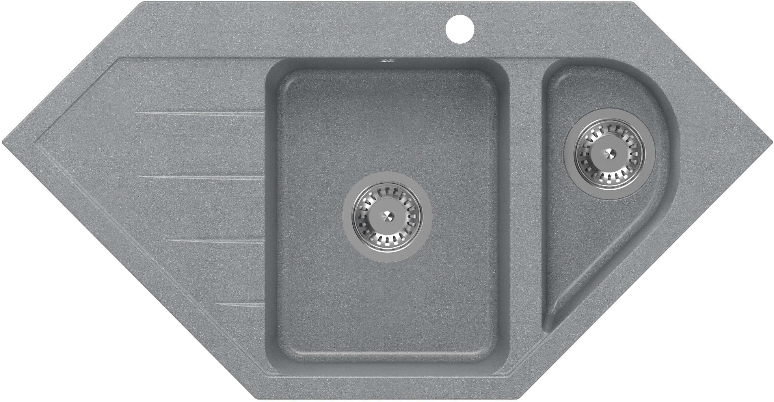 Darmowa Dostawa - Zlewozmywak GraniteQ 95.5x49 cm szary/grafitowy/onyx Quadron Rick HRQ9549SZK