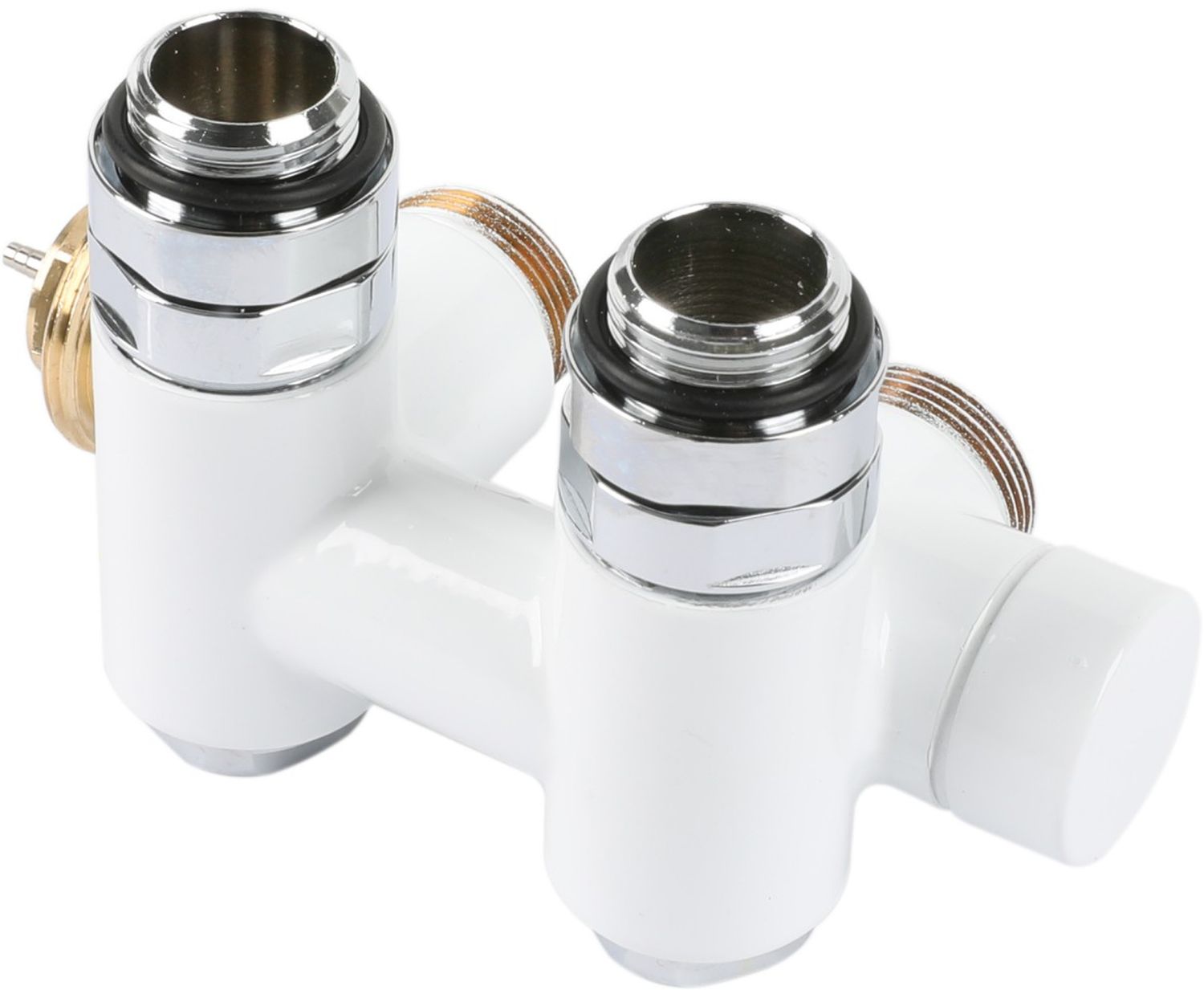 Darmowa Dostawa - Zawór zespolony zintegrowany z trójnikiem biały Terma TGZTBI013