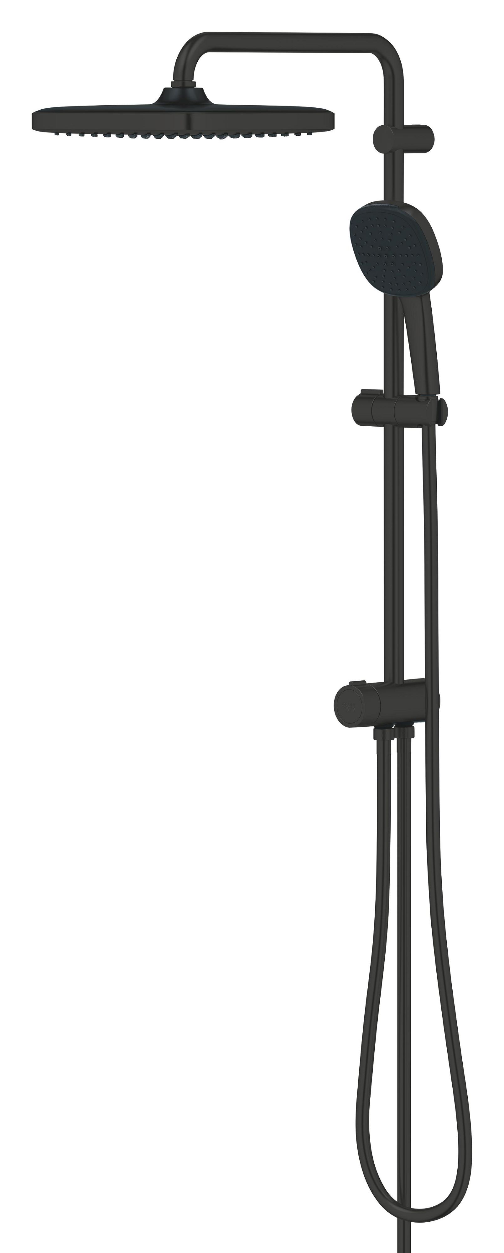 Darmowa Dostawa - Zestaw prysznicowy ścienny z deszczownicą czarny Grohe Vitalio Comfort 266982431