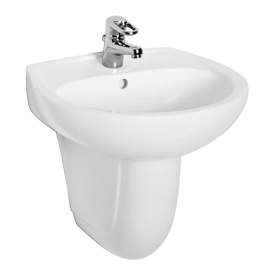 Darmowa Dostawa - Umywalka 49.5x41 cm półokrągła ścienna biała Koło Idol M11150000