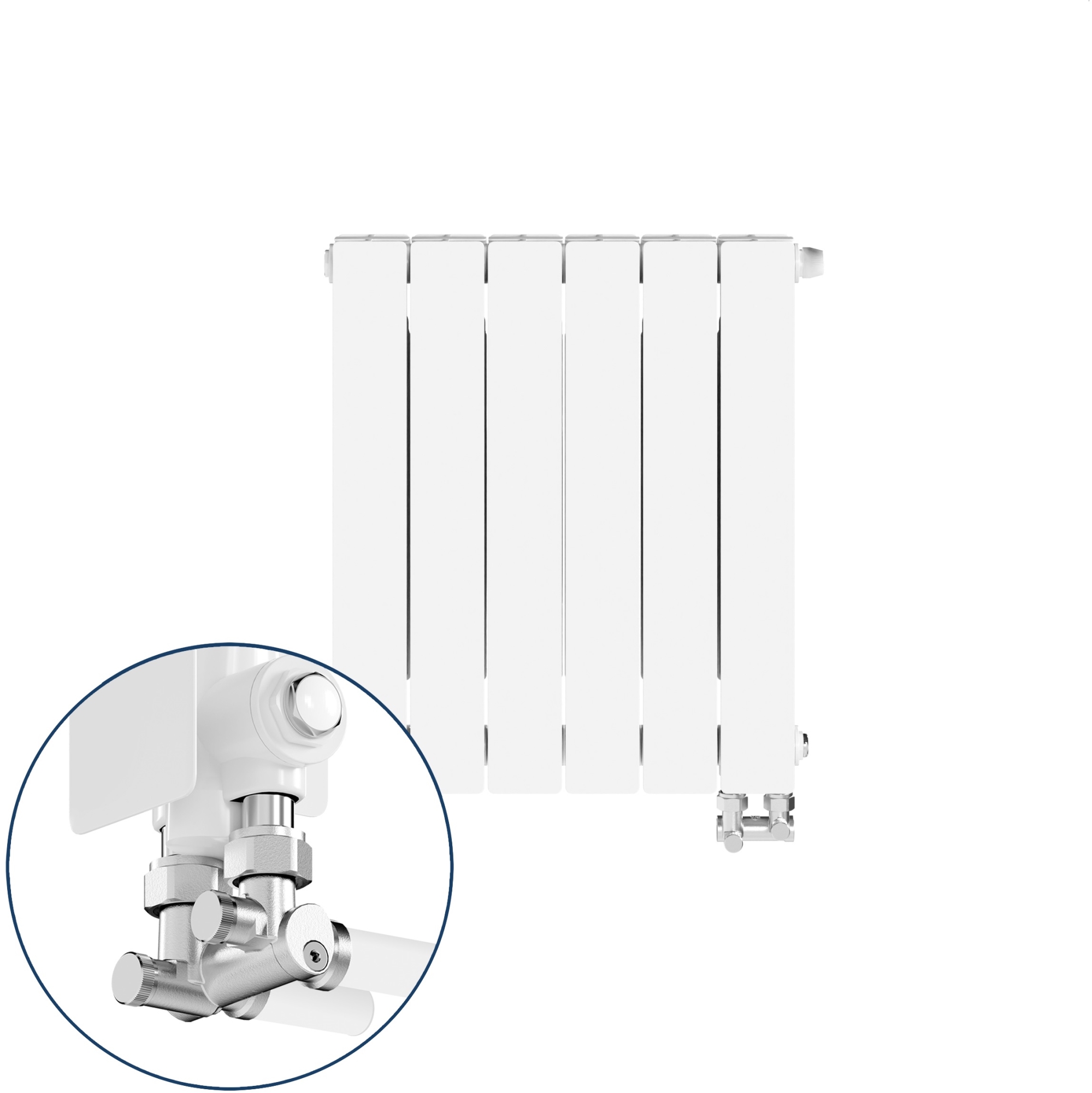 Darmowa Dostawa - Grzejnik pokojowy 57x48.3 cm podłączenie dolne biały KFA Armatura ADR 76306144