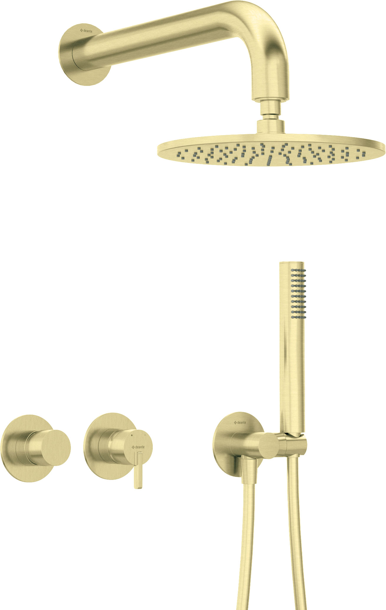 Darmowa Dostawa - Zestaw prysznicowy podtynkowy z deszczownicą złoty Deante Silia NQSR0YK