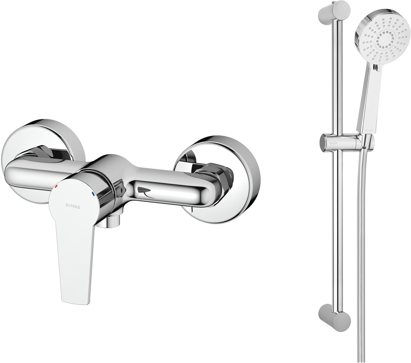 Darmowa Dostawa - Zestaw prysznicowy ścienny chrom Oltens Jog abset1664