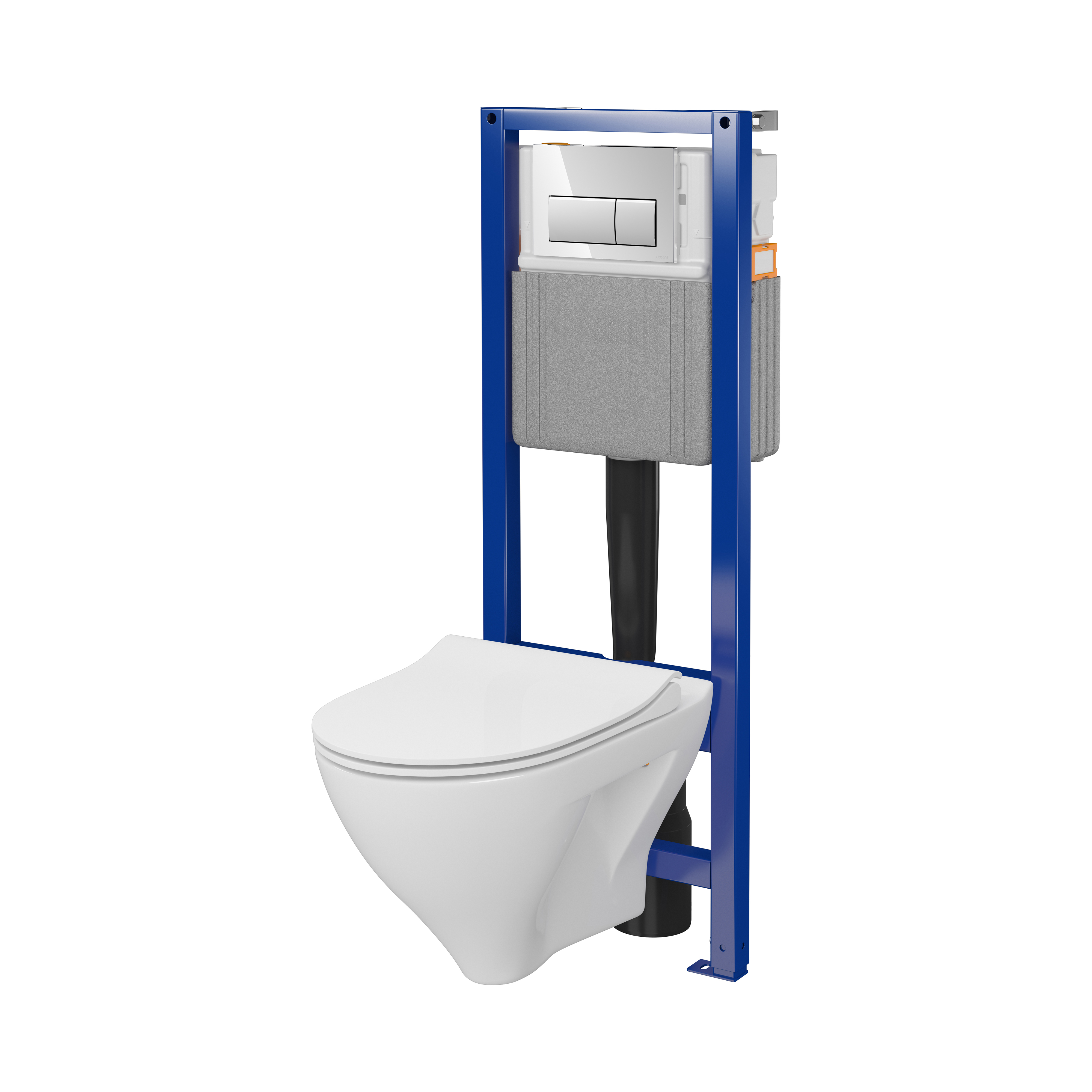 Darmowa Dostawa - Zestaw stelaż z miską, deską i przyciskiem Cersanit Mille S701780