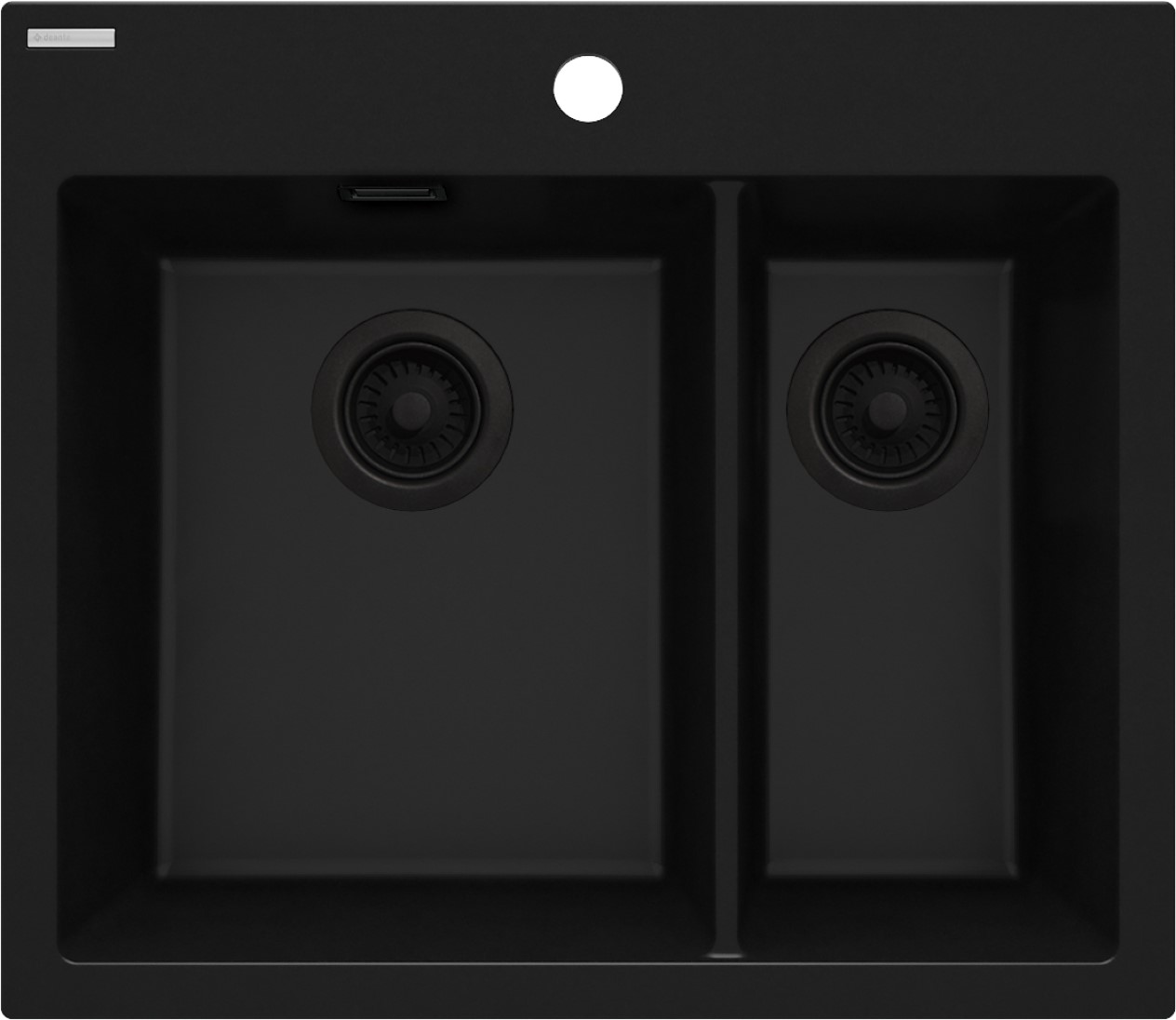 Darmowa Dostawa - Zlewozmywak granitowy 60x52 cm czarny Deante Eridan ZQEN503