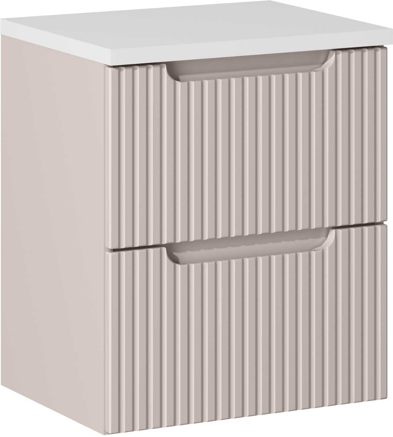 Darmowa Dostawa - Szafka z blatem 50x40x57 cm podumywalkowa wisząca beżowa Comad Nova Cashmere SETNOCBWHITE50CMS