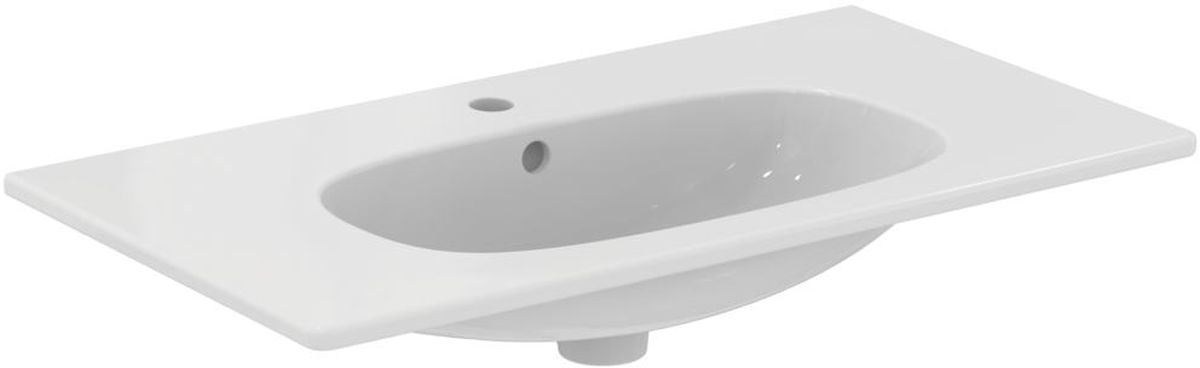 Darmowa Dostawa - Umywalka 82.5x45 cm prostokątna ścienna-meblowa-z blatem biała Ideal Standard Tesi T350901