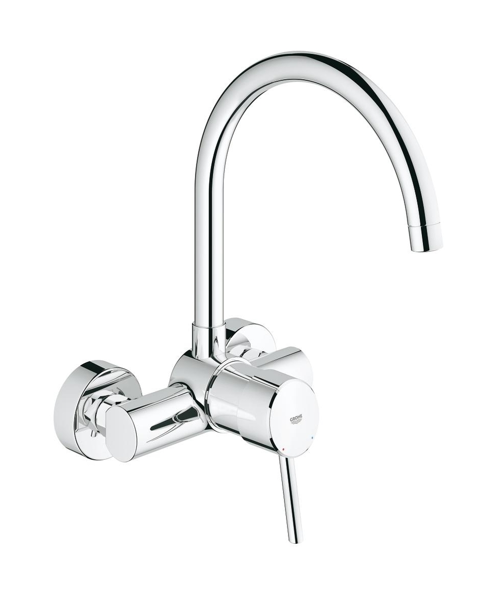 Darmowa Dostawa - Bateria kuchenna ścienna starlight chrome Grohe Concetto 32667001