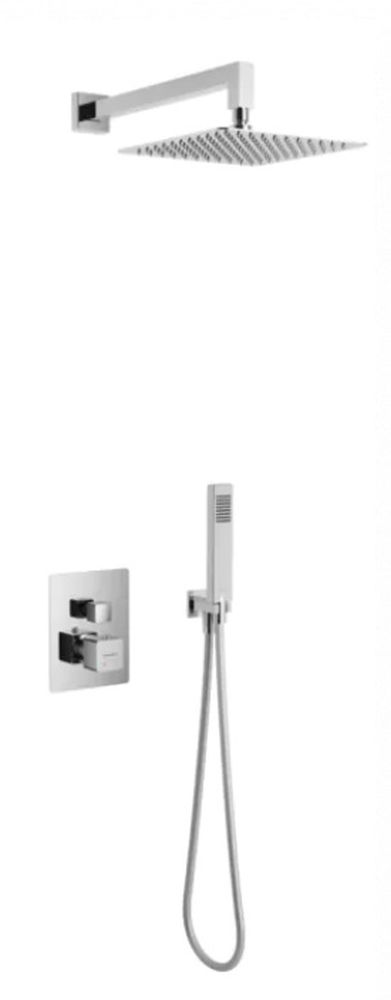 Darmowa Dostawa - Zestaw prysznicowy podtynkowy termostatyczny z deszczownicą chrom Excellent Keria AREXSET2048CR