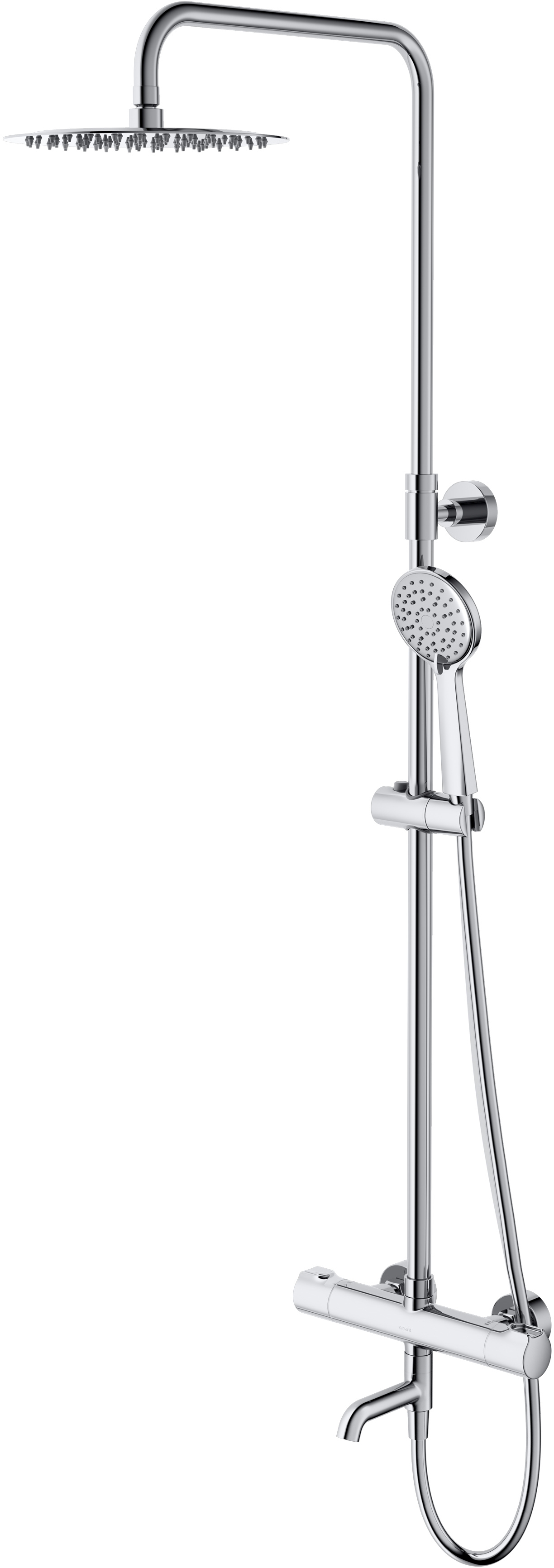 Darmowa Dostawa - Zestaw wannowo-prysznicowy ścienny termostatyczny z deszczownicą chrom Cersanit City Square S951860