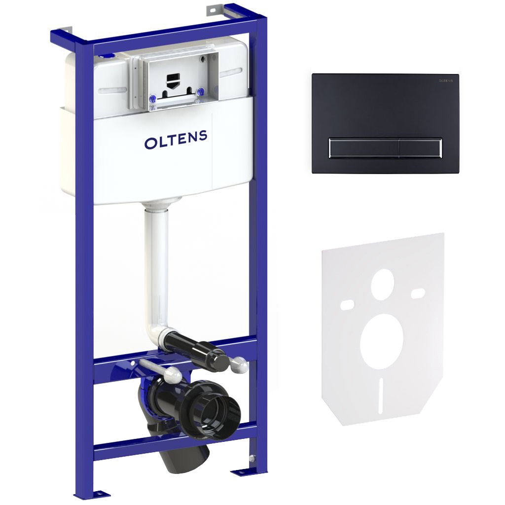 Darmowa Dostawa - Stelaż podtynkowy z przyciskiem i uszczelką do miski wc wiszącej Oltens Triberg abset1317