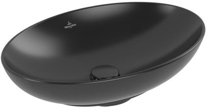 Darmowa Dostawa - Umywalka 56x38 cm owalna nablatowa czarna Villeroy & Boch Loop & Friends 4A4701R7