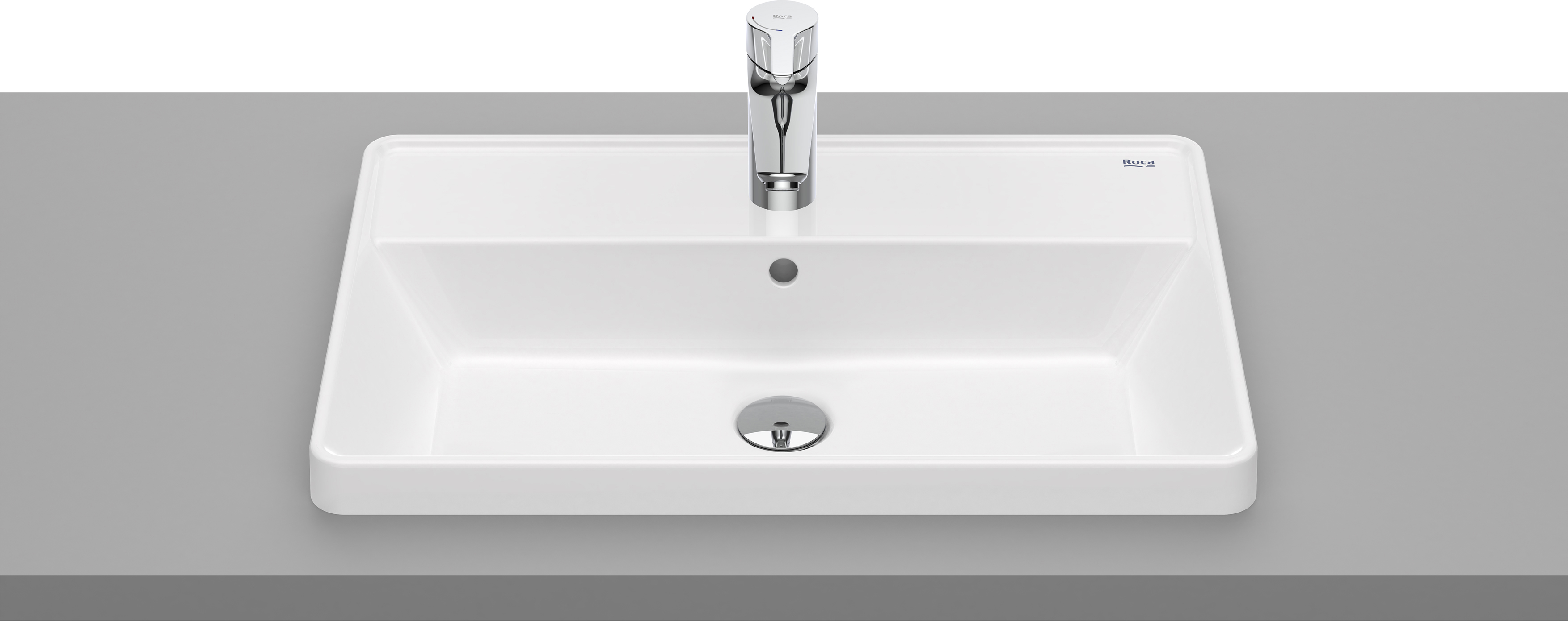 Darmowa Dostawa - Umywalka 60x39 cm prostokątna wpuszczana biała Roca Gap Square A3270YA000