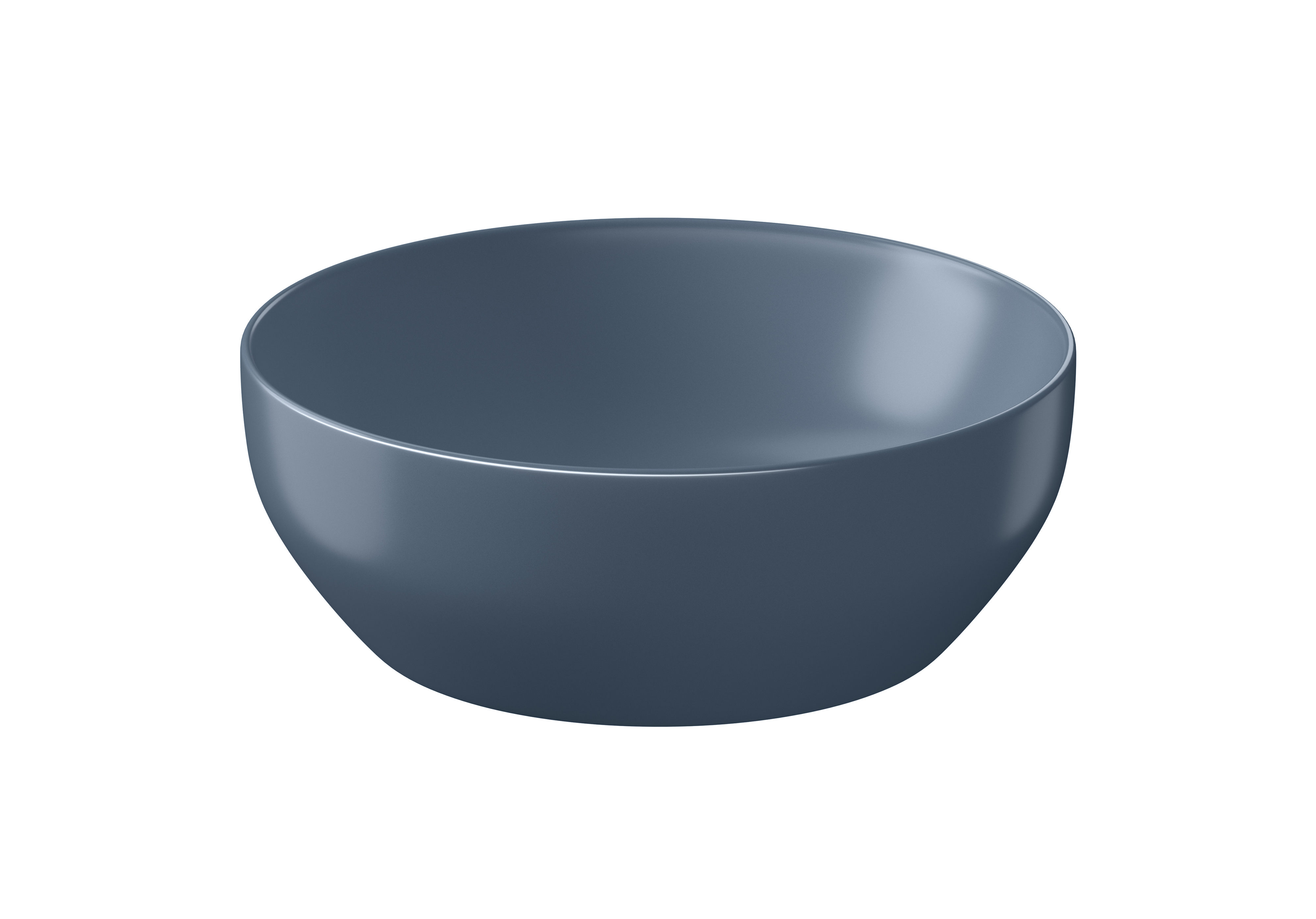 Darmowa Dostawa - Umywalka 40x40 cm okrągła nablatowa niebieska Cersanit Larga K677050