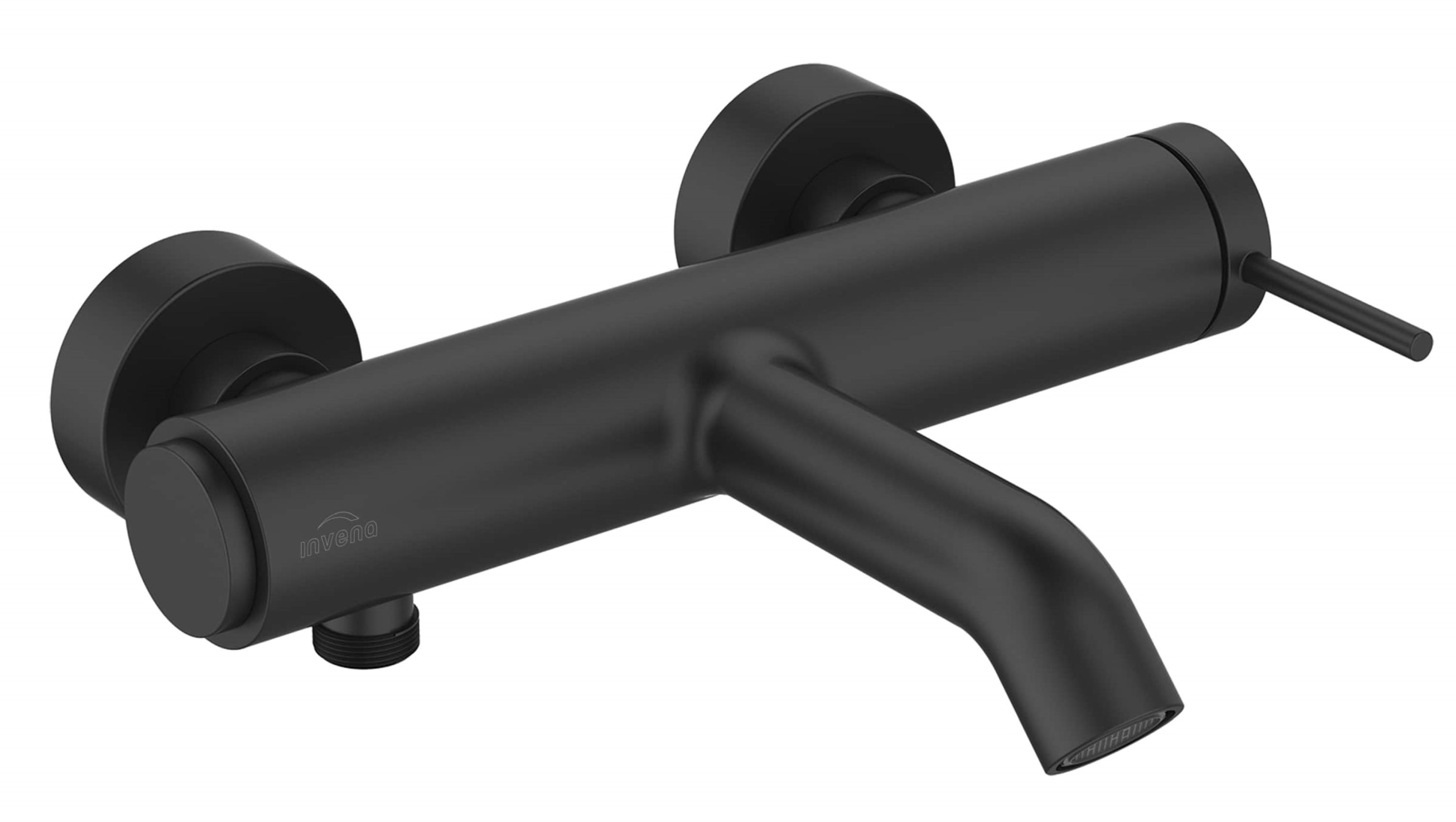 Darmowa Dostawa - Bateria wannowo-prysznicowa ścienna czarny Invena Kalitea BW72004