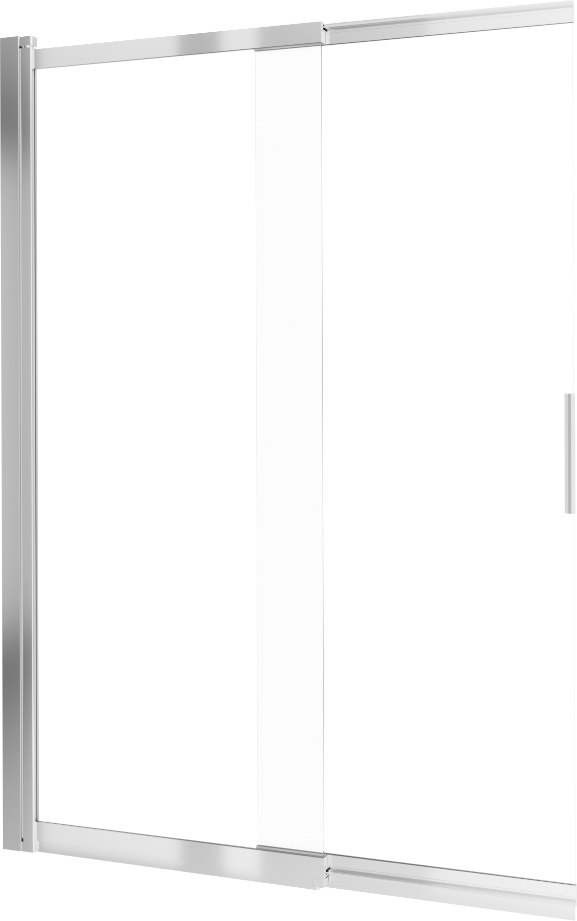 Darmowa Dostawa - Parawan nawannowy 98.1 cm 2-częściowy chrom połysk/szkło przezroczyste Deante Prizma KTJ073R