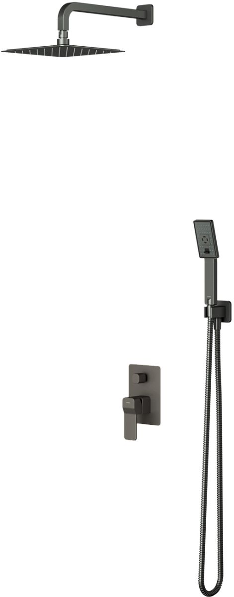 Darmowa Dostawa - Zestaw prysznicowy podtynkowy grafit Omnires Slide SYSSL12GR