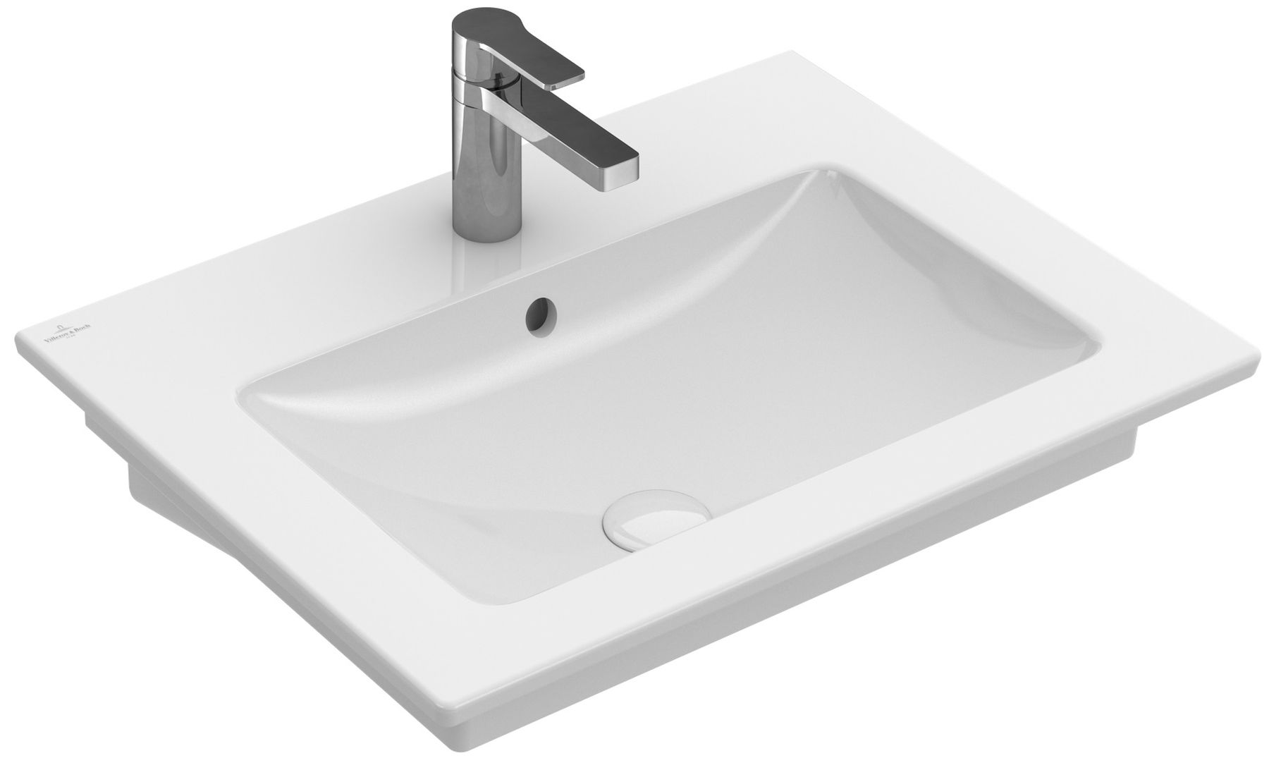 Darmowa Dostawa - Umywalka 60x50 cm prostokątna ścienna-meblowa biała Villeroy & Boch Venticello 41246001