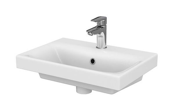 Darmowa Dostawa - Umywalka 50x35 cm prostokątna ścienna-meblowa biała Cersanit Moduo K116008