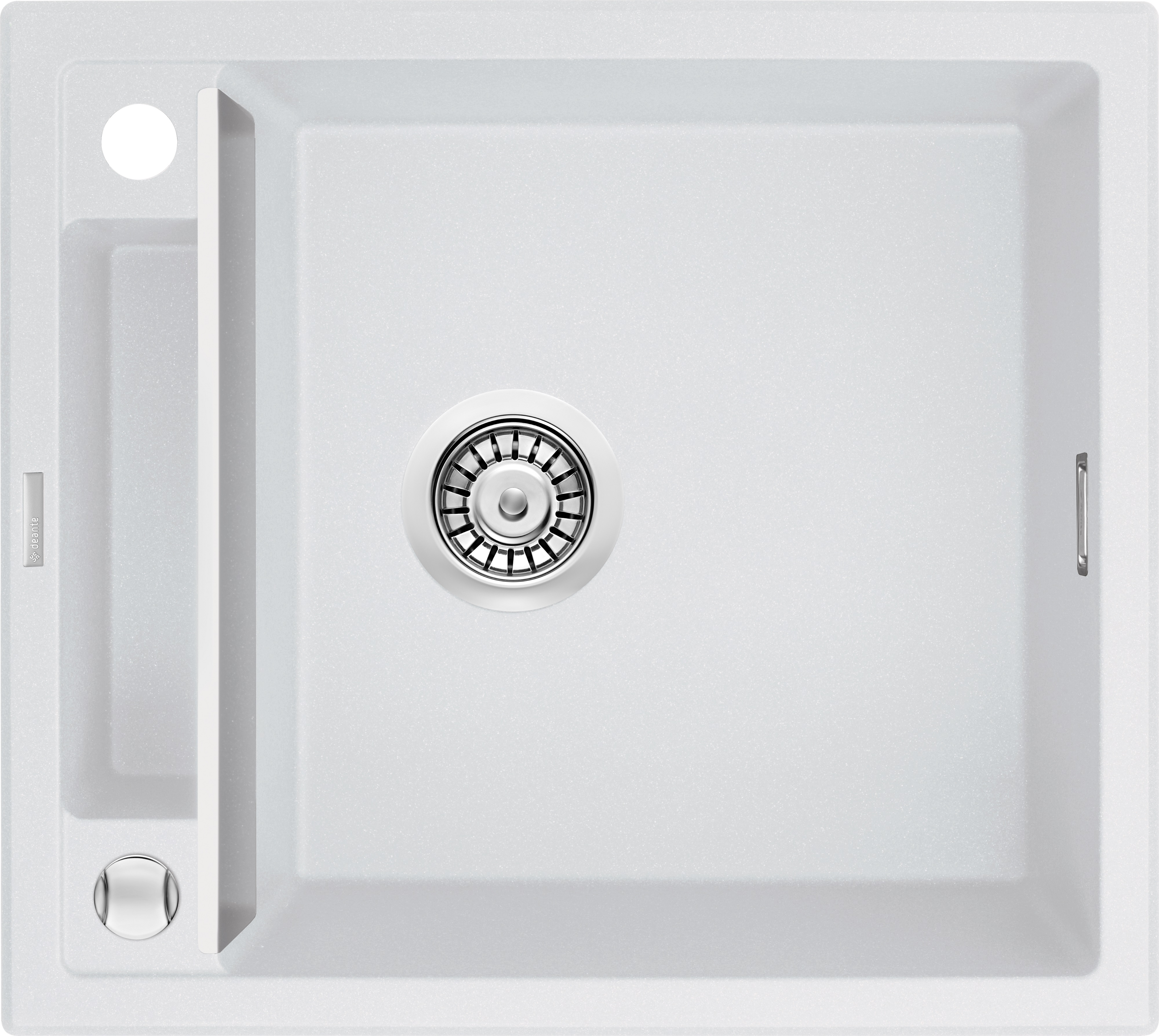 Darmowa Dostawa - Zlewozmywak granitowy 56x50 cm biały Deante Magnetic ZRMA103