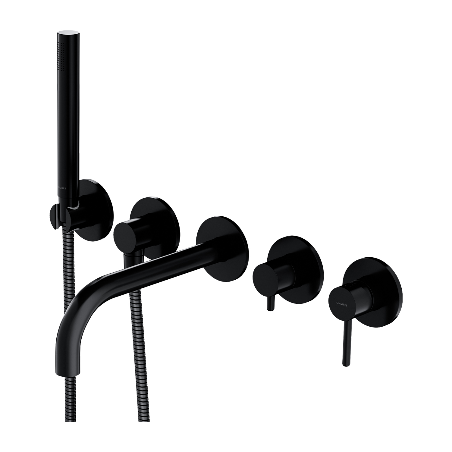 Darmowa Dostawa - Bateria wannowo-prysznicowa podtynkowa czarna Omnires Y Y12371BL