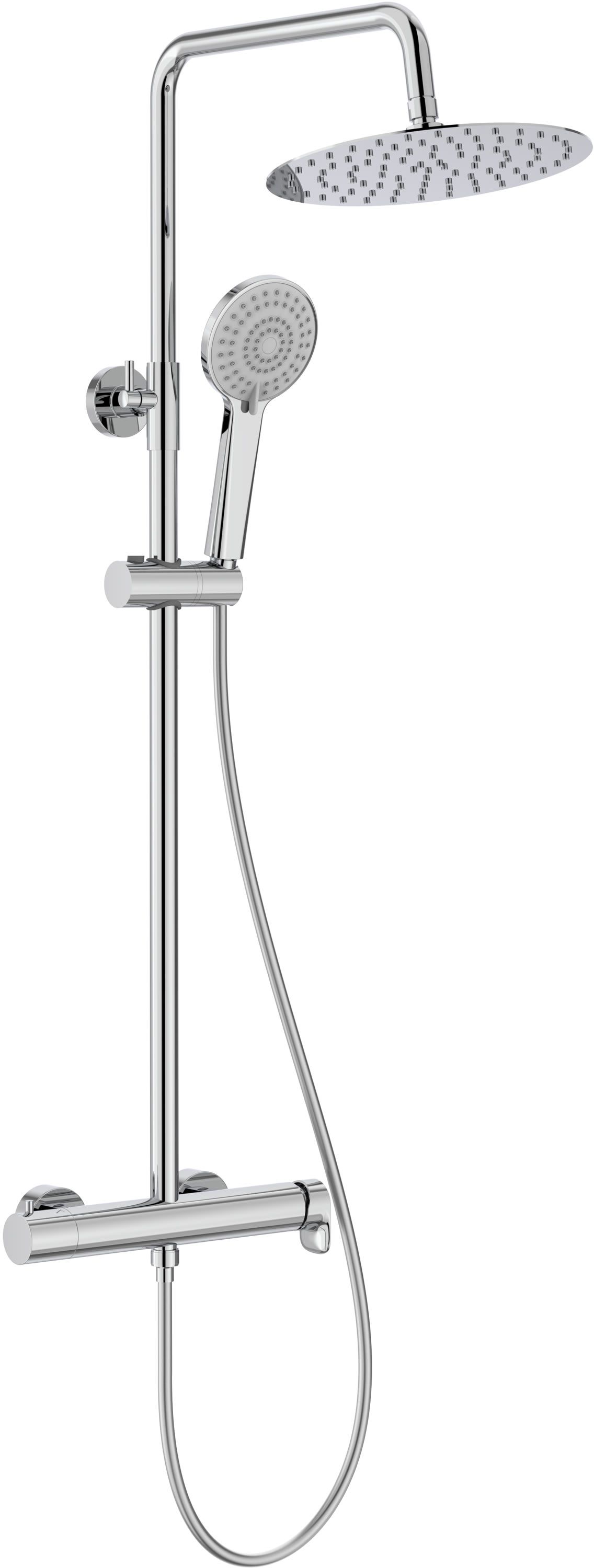 Darmowa Dostawa - Zestaw prysznicowy ścienny z deszczownicą chrom Roca Vega Plus A5A9A6EC00