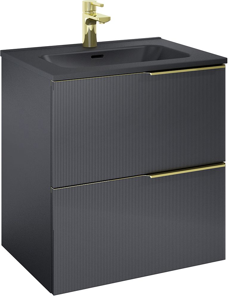 Darmowa Dostawa - Szafka 60x45.3x63.5 cm podumywalkowa wisząca czarna Elita Soho RE010604047160