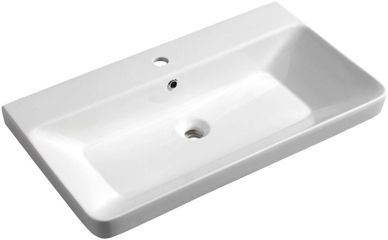 Darmowa Dostawa - Umywalka 80x46 cm prostokątna ścienna-meblowa biała Sapho Thalie TH11080