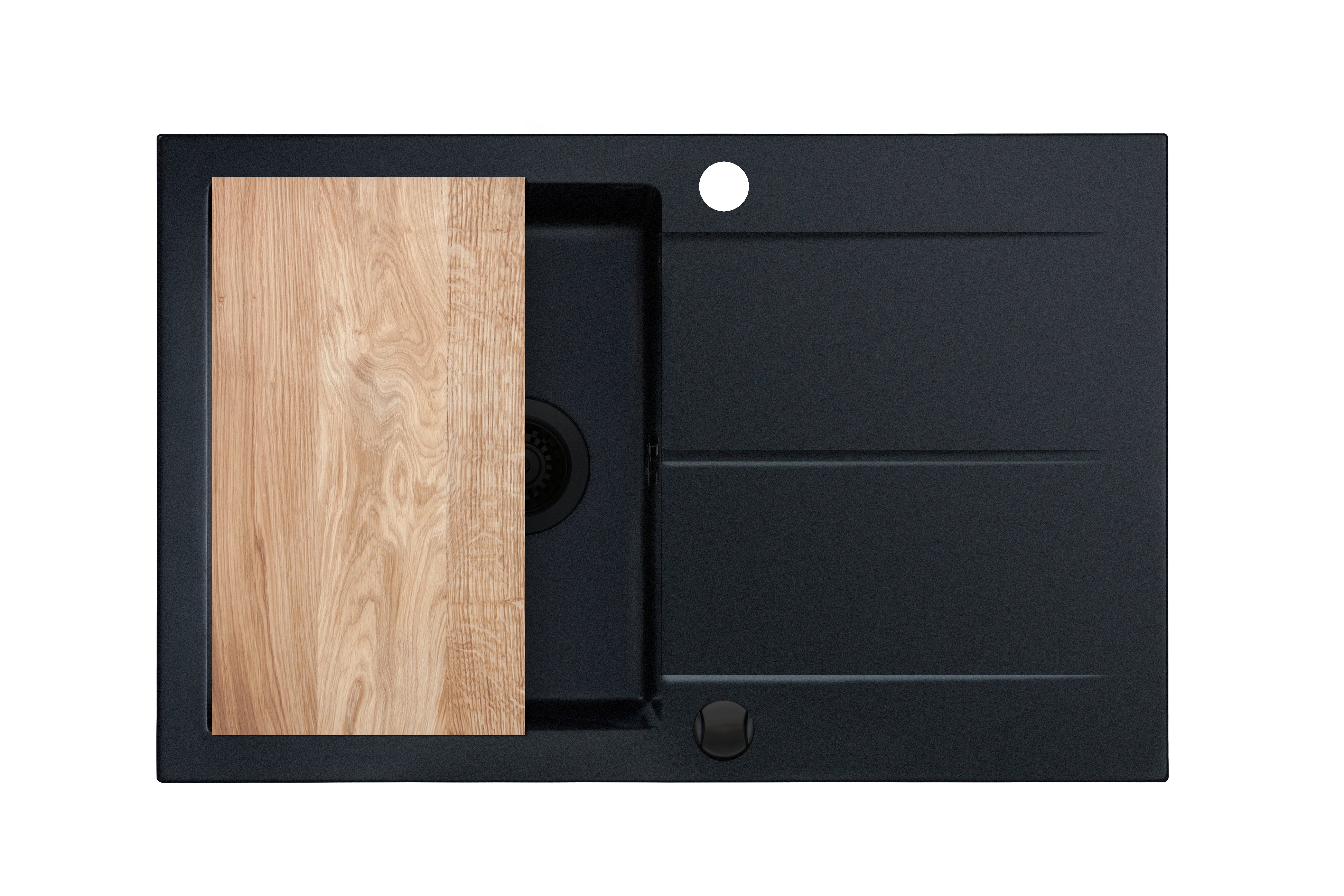 Darmowa Dostawa - Zlewozmywak granitowy 78x50 cm czarny Berg Hobart BRQ1911BK