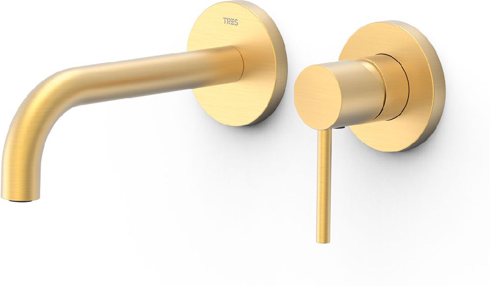 Darmowa Dostawa - Bateria umywalkowa podtynkowa złota Tres Exclusive 26230021OM