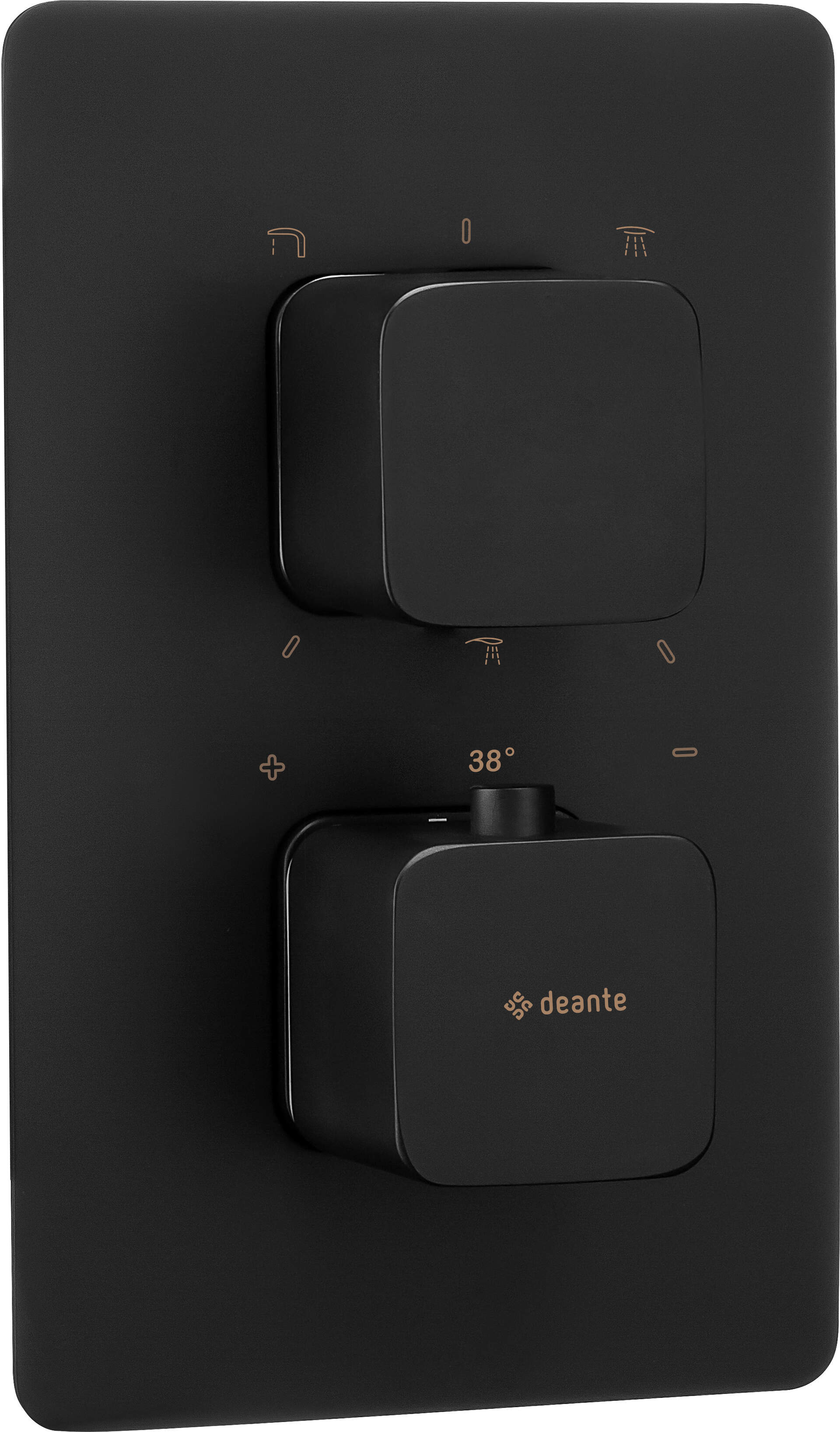 Darmowa Dostawa - Bateria wannowo-prysznicowa podtynkowa czarny Deante Box BXYNECT