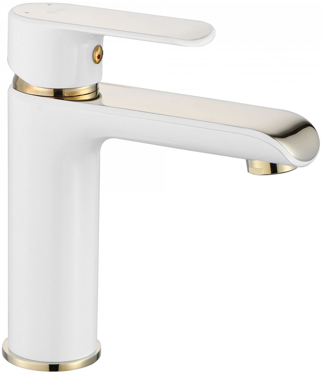 Darmowa Dostawa - Bateria umywalkowa stojąca biała-złota Rea Bloom REAB9919
