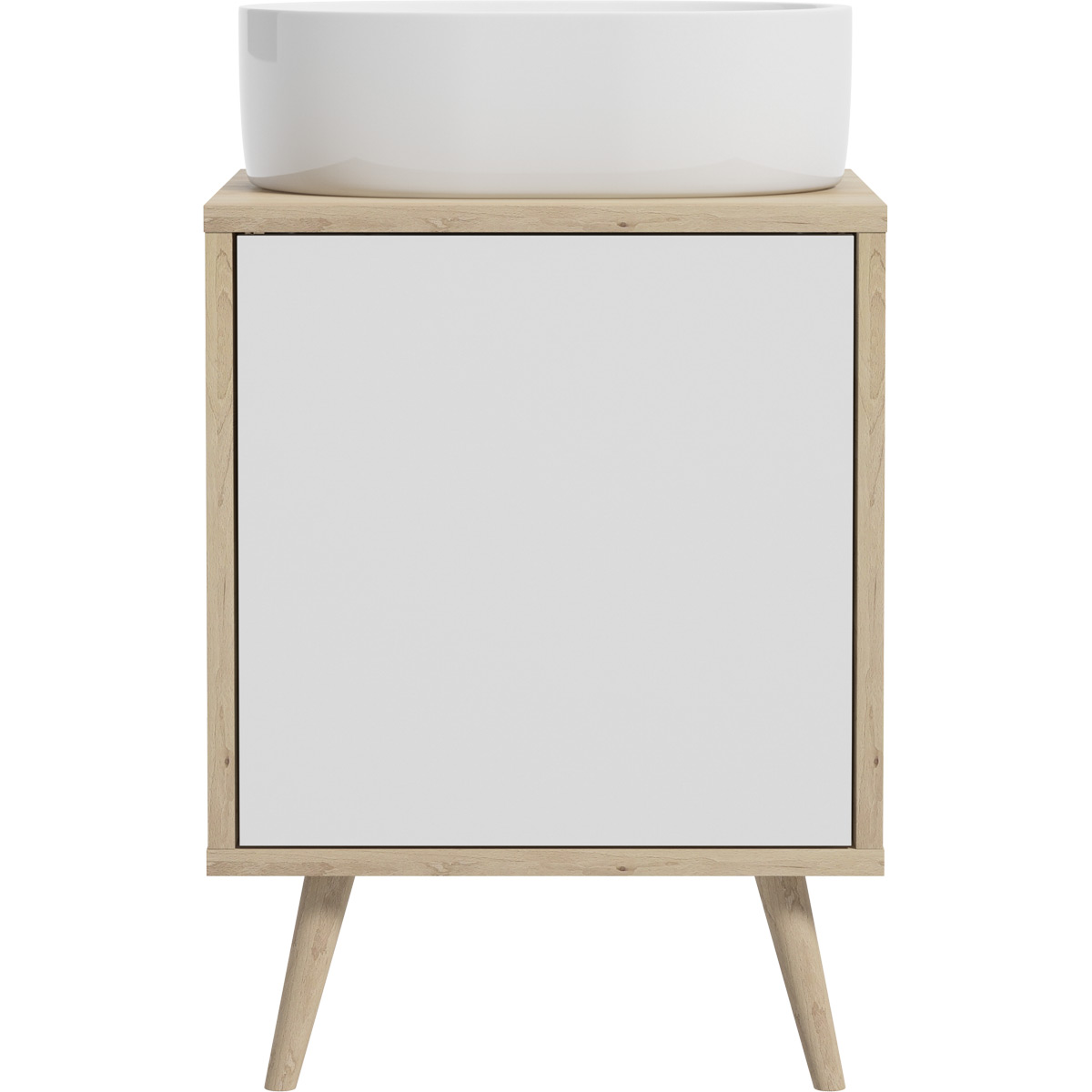 Darmowa Dostawa - Szafka 50x45x49.7 cm podumywalkowa wisząca biała-dąb Oltens Hedvig 60202060