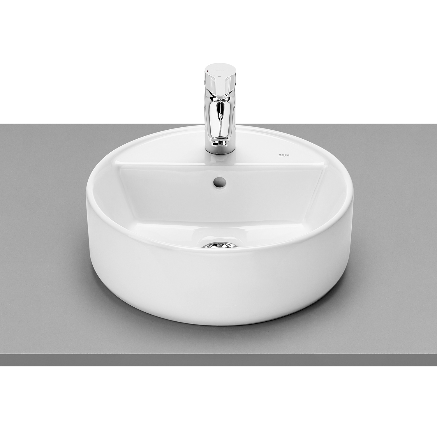 Darmowa Dostawa - Umywalka 40x40 cm okrągła nablatowa biała Roca Gap A3270MKS00