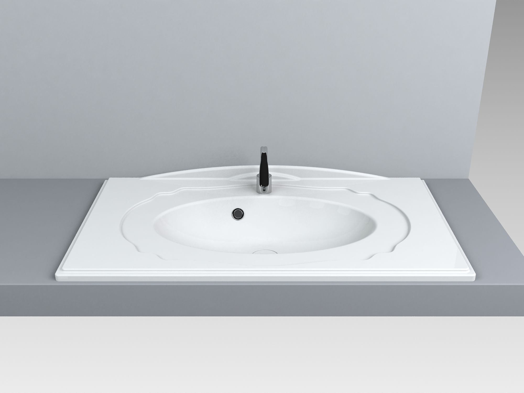 Darmowa Dostawa - Umywalka 89.6x48.7 cm prostokątna wpuszczana biała Miraggio Milano 0000642